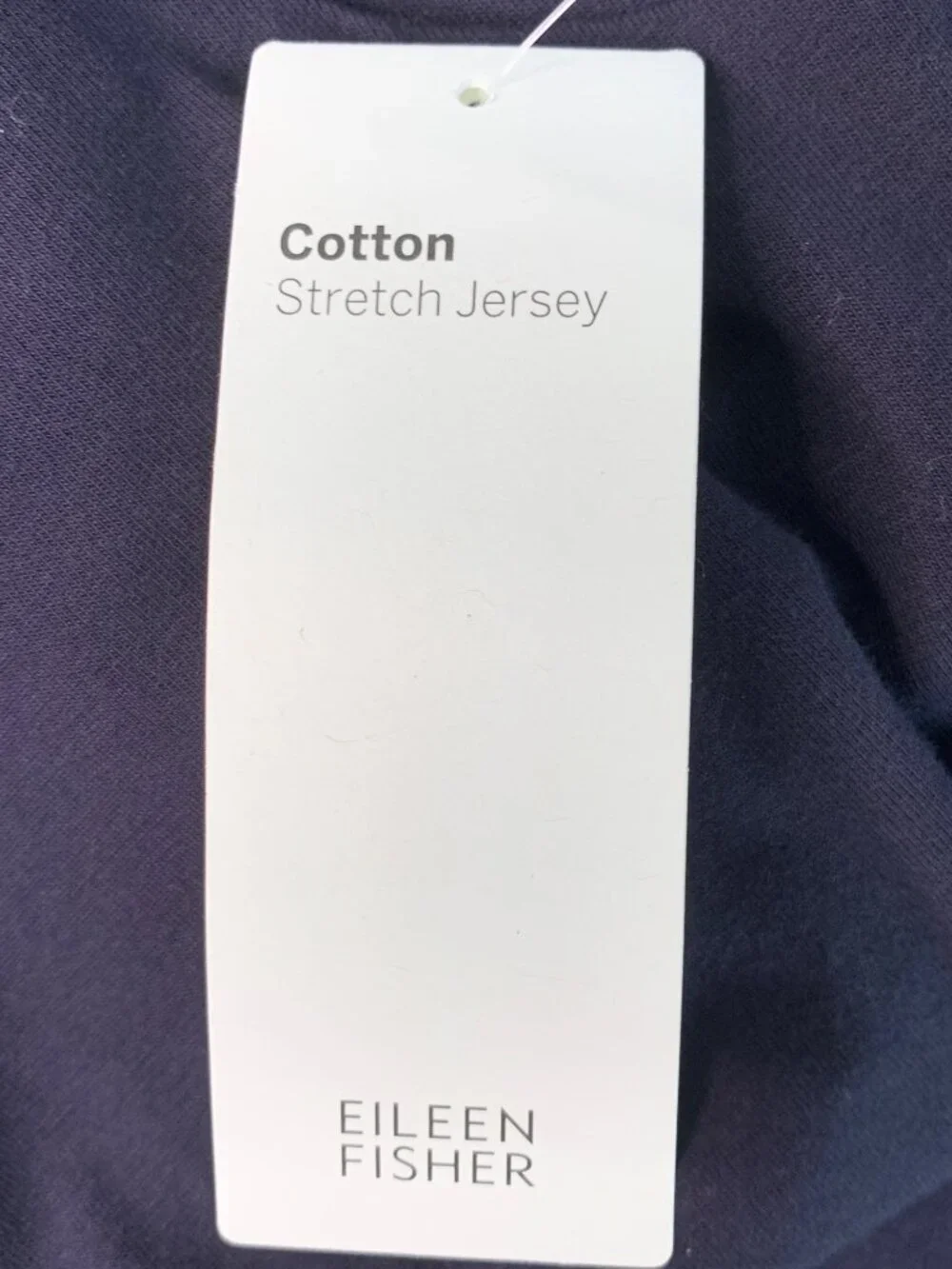 Eileen Fisher Cotton Stretch Jersey Wide Leg Jumpsuit Ink Navy Large NWT $298